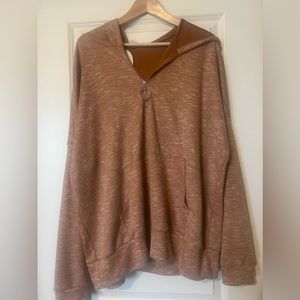 White Birch Hooded Sweatshirt with front pocket; Size 2X NWT